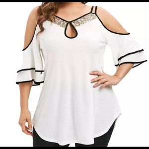 White - Cold Shoulder Women’s Blouse